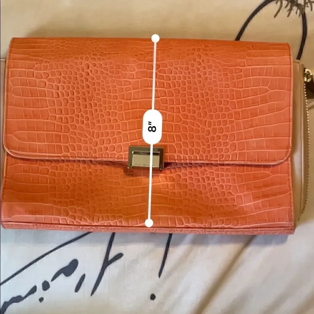 POUR LA VICTOIRE  MORANDI TEXTURE LEATHER CLUTCH